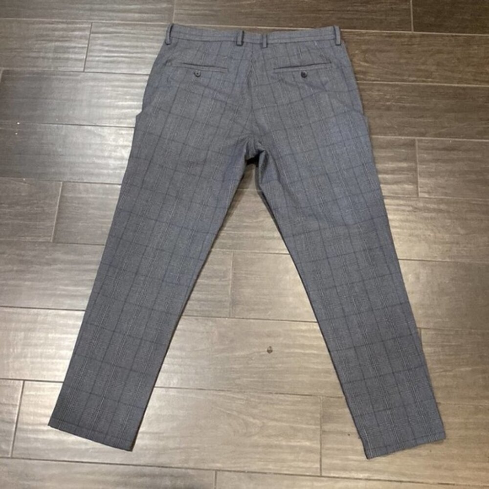 ZARA Man PLAID SUIT PANTS Grey SZ. 32 - Picture 3 of 6